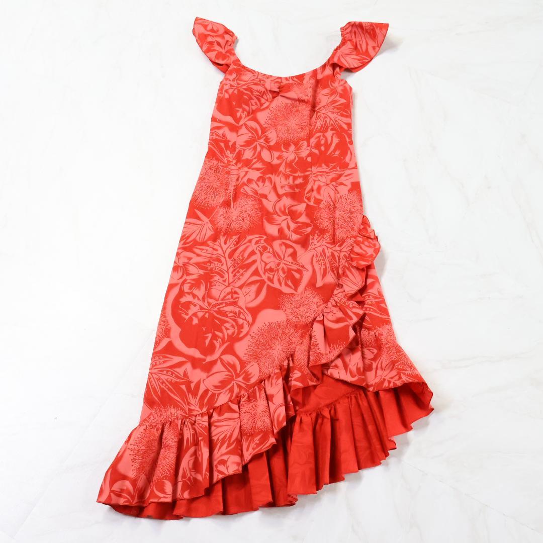 【美品 日本製 フラダンス衣装】レッド MermaidLine MMJ ドレス