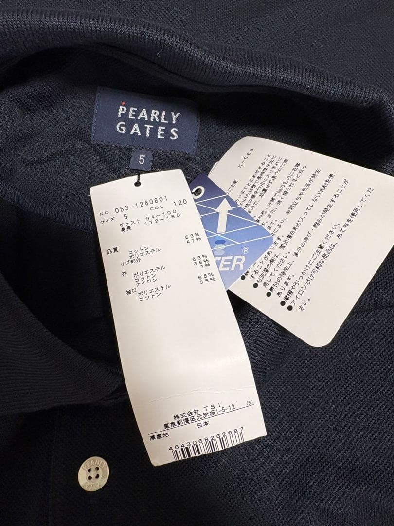 PEARLY GATES ネイビー ゴルフ ポロシャツ