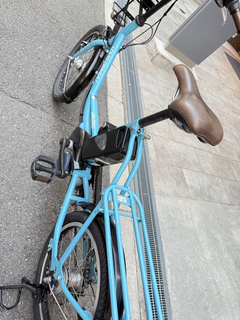 大阪府　パナソニック　 電動アシスト自転車 水色