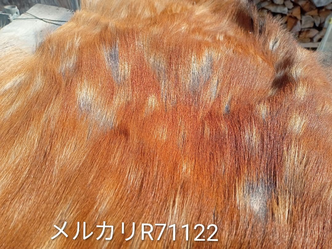 天然日本鹿夏毛　ラグ　 ブランケット