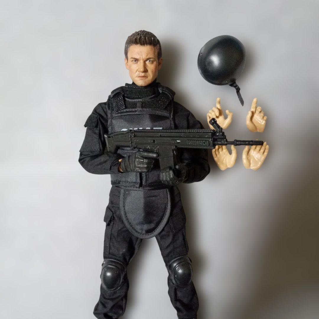 1/6素体 ヘッド ジェレミーレナー SWAT ライフル 防弾ベスト12インチ