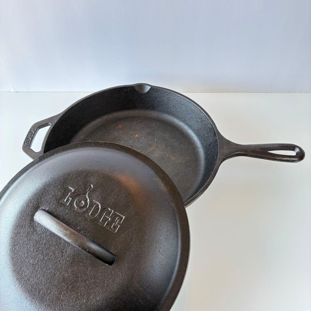 【セット】LODGE スキレット 10 1/4インチ＋専用フタ