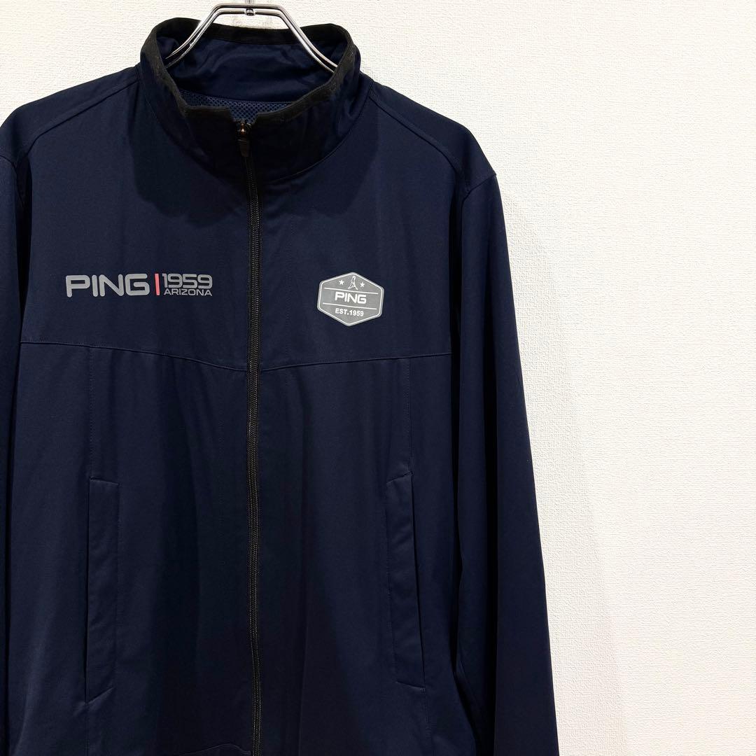 【美品】PING ピン ジップアップジャケット ブルゾン ゴルフウェア Lサイズ