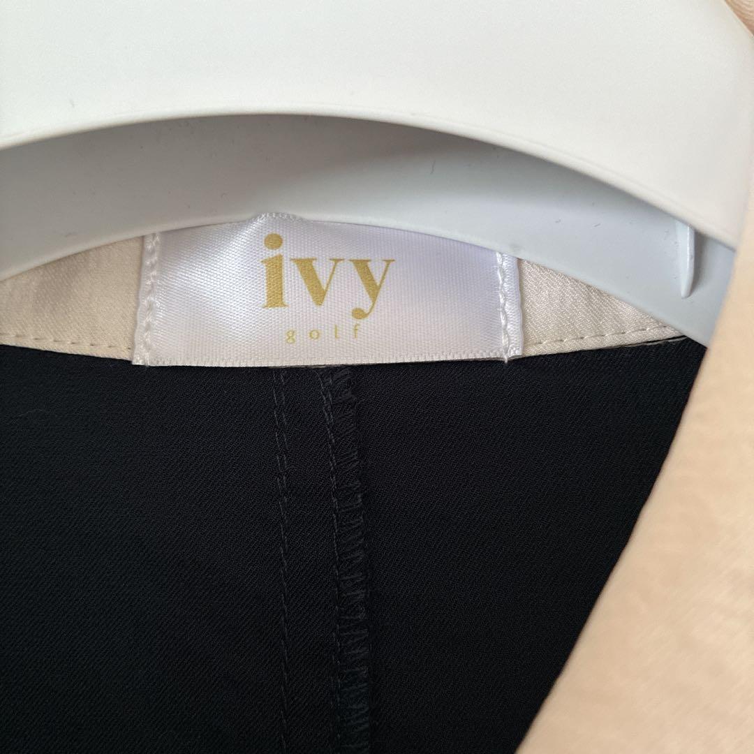 【極美品】 ivygolf バイカラーフレアワンピース ネイビー S ゴルフ