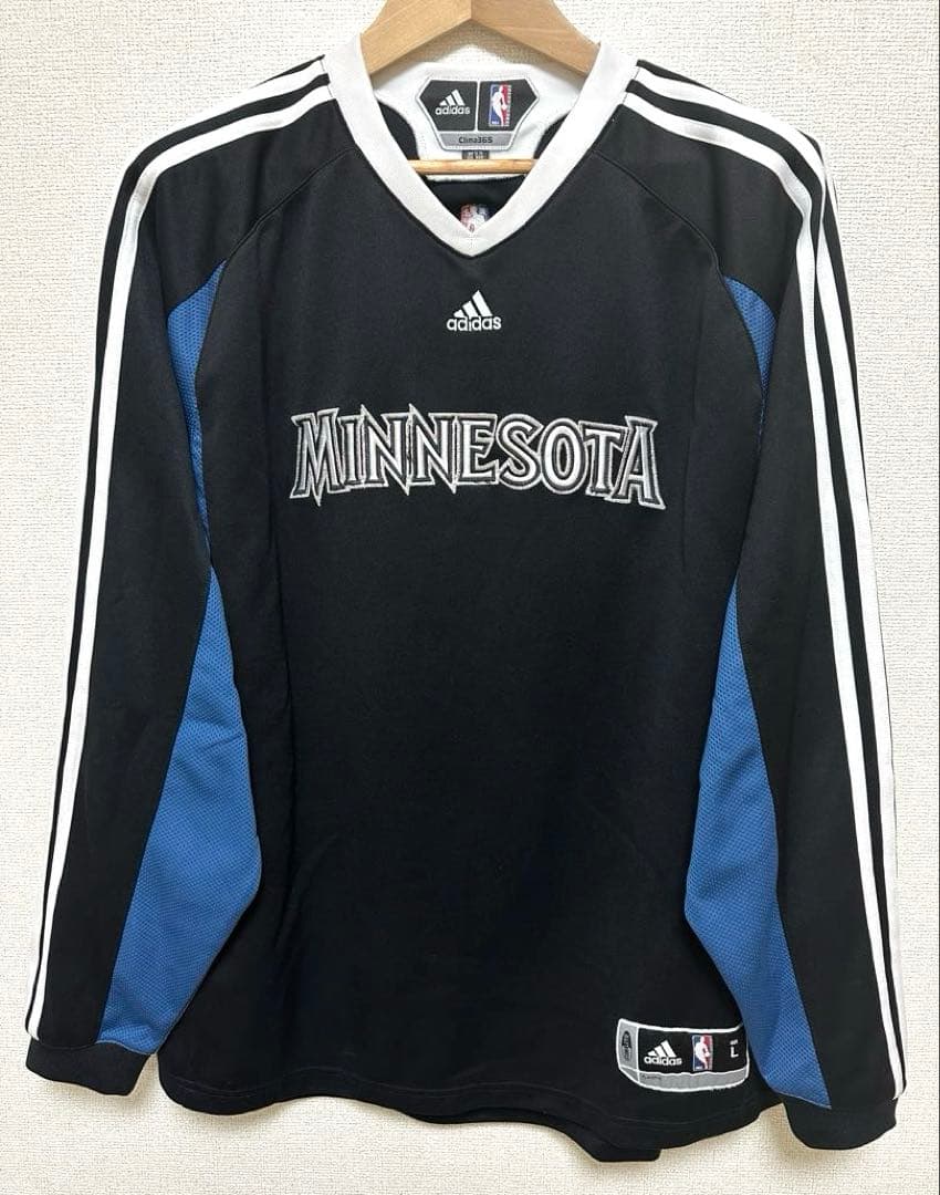 希少adidas MINNESOTA ティンバーウルブズL ゲームシャツ NBA