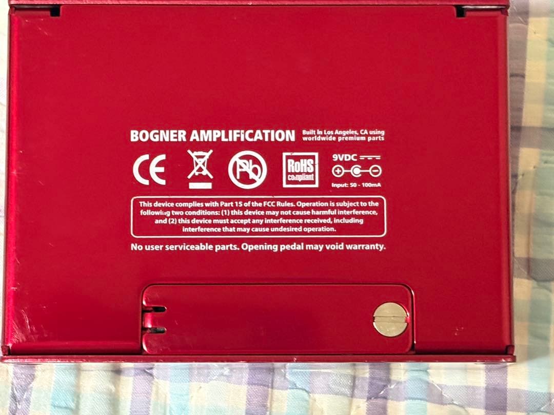 【中古-正規品】Bogner ecstasy red ギターエフェクター