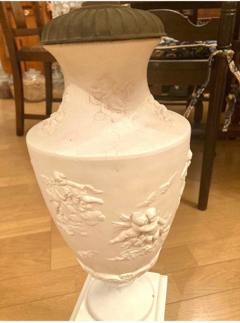 アメリカ　アンティーク　天使　エンジェル　フロアスタンド　ランプ　照明　家具