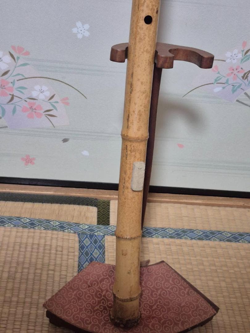 地無尺八延管　二尺四寸(呼称）G＃（A♭）調　　全長75.5cm