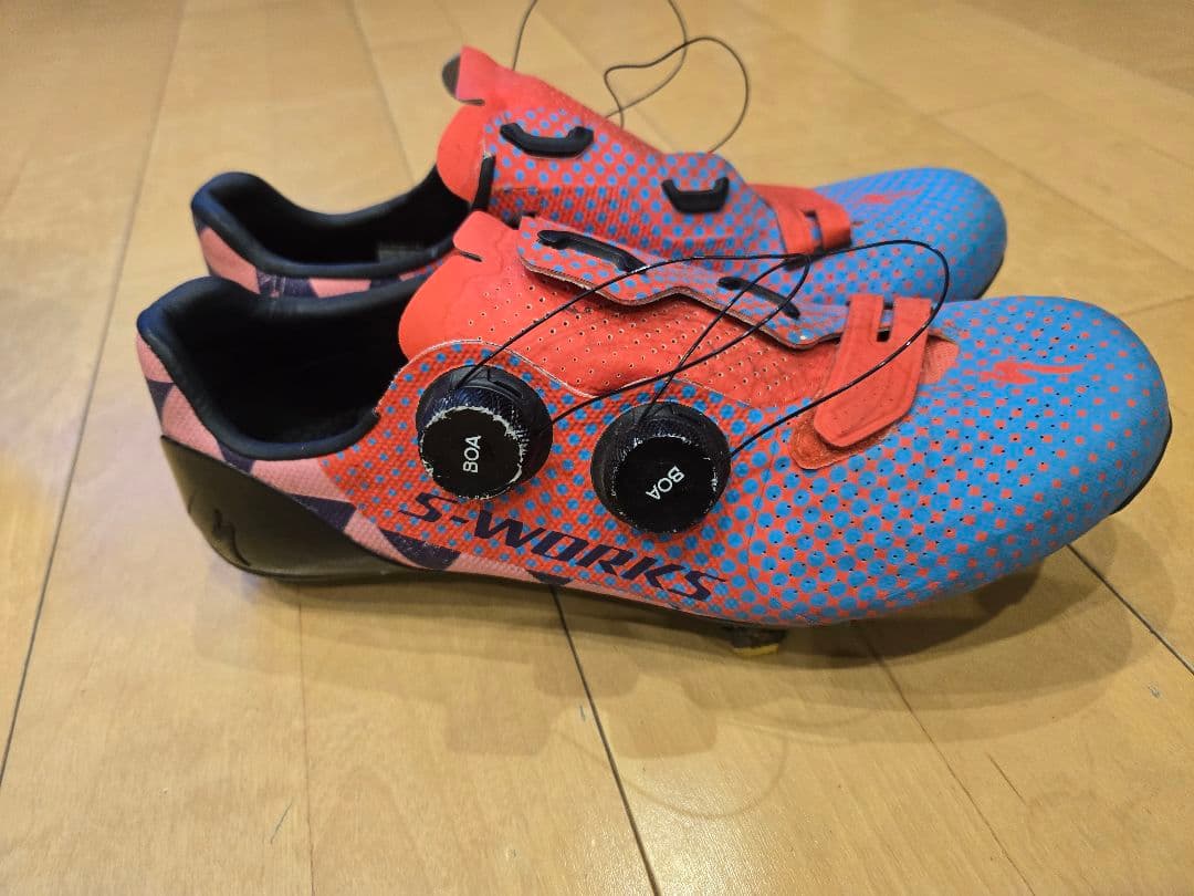 S-Works シューズ BOAダイヤル 青/赤　RED HOOK シリーズ