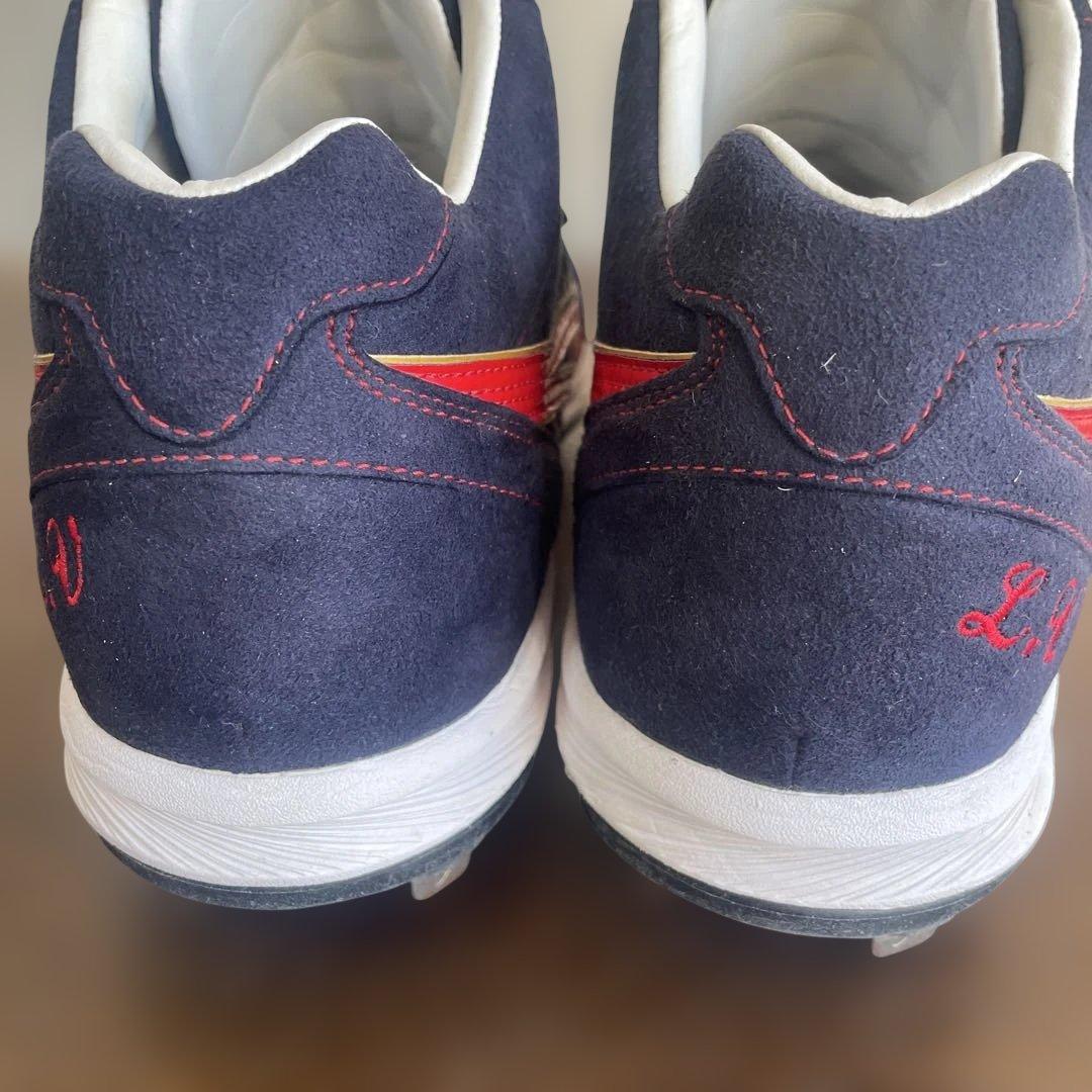 小*僧様 asics GOLDSTAGE 野球シューズ ネイビー/レッド