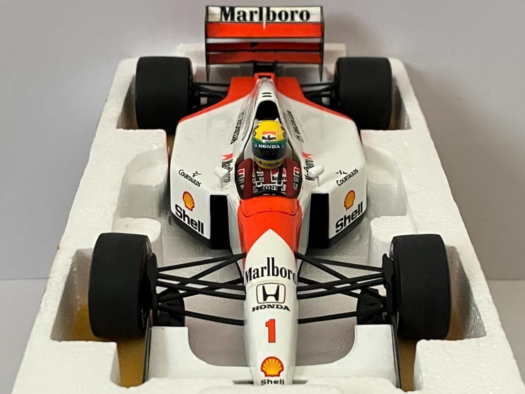 ミニチャンプス 1/18 McLaren Honda MP4/7 A.セナ 難有