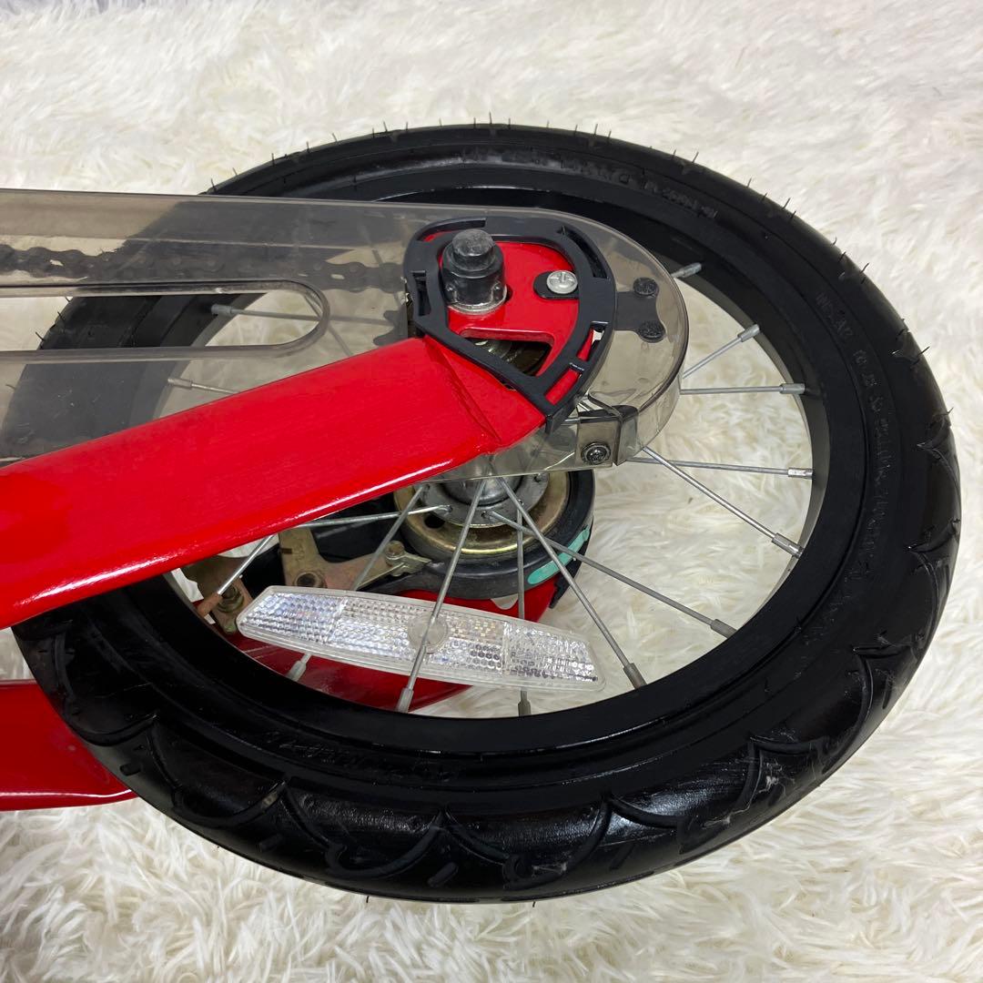 【極美品】へんしんバイク　14インチ X14 赤 スタンド付き