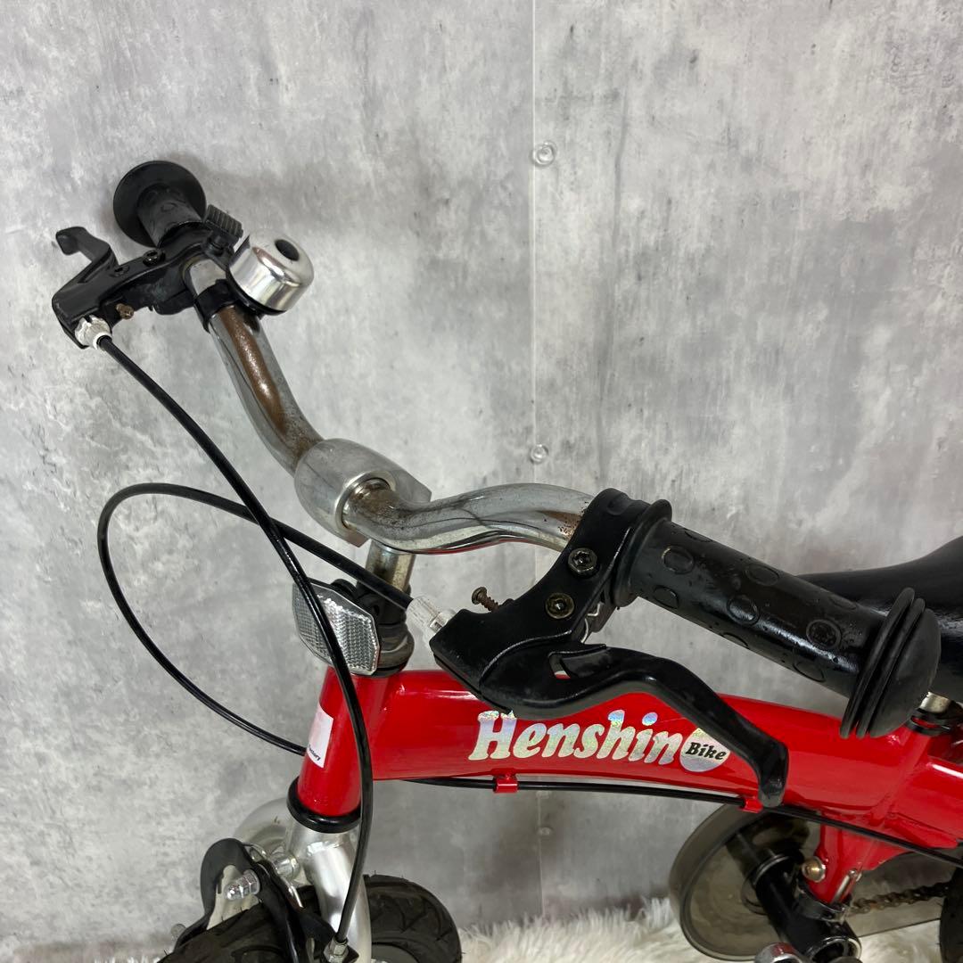【極美品】へんしんバイク　14インチ X14 赤 スタンド付き