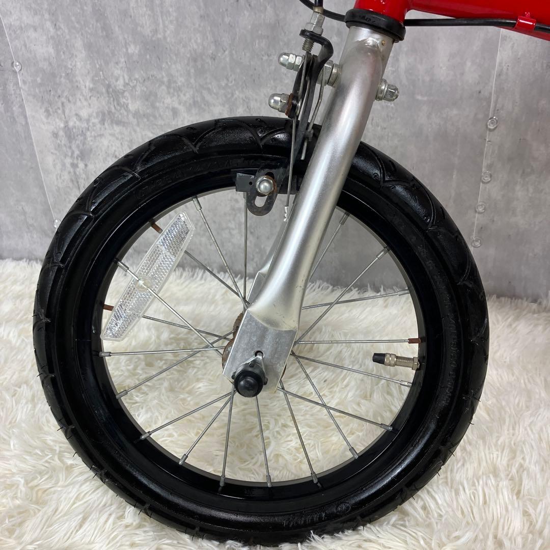 【極美品】へんしんバイク　14インチ X14 赤 スタンド付き