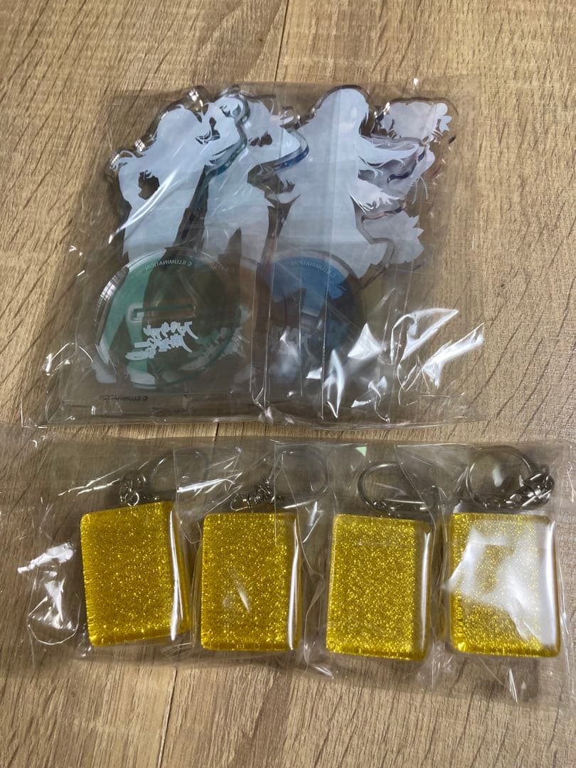 スーパーリアル麻雀クラファンリターン品　アクリルスタンド麻雀牌キーホルダーセット