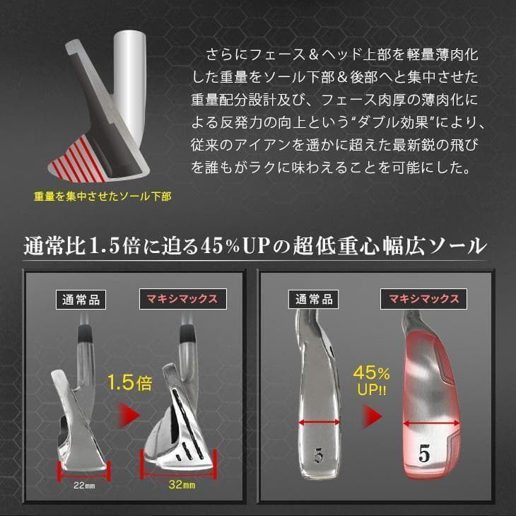 新品】WORKS GOLF マキシマックスアイアン 6本セットスチールシャフト