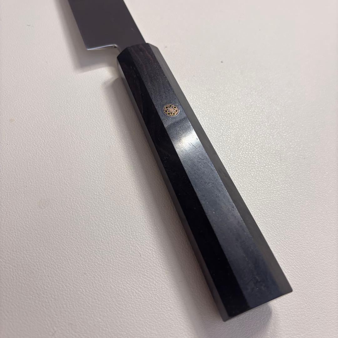 【特価限定】270mm 切付柳刃包丁 鏡面　黒檀八角柄 刺身包丁 「全鋼」'ᘲ