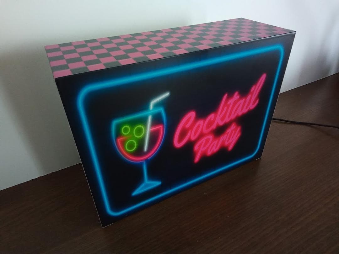 カクテル カフェバー パブ サイン 看板 置物 雑貨 LED2wayライトBOX