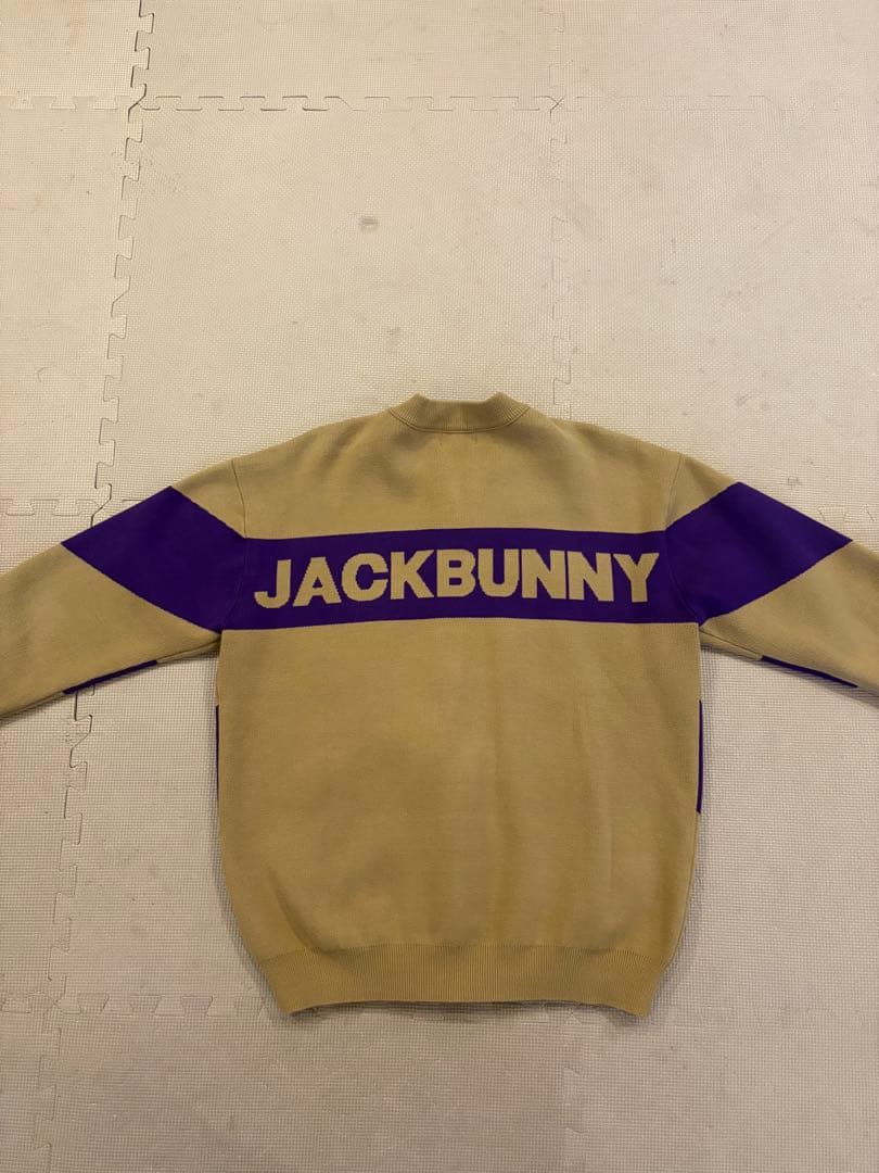 美品Jack Bunny!! セーター ベージュ/パープル サイズ6