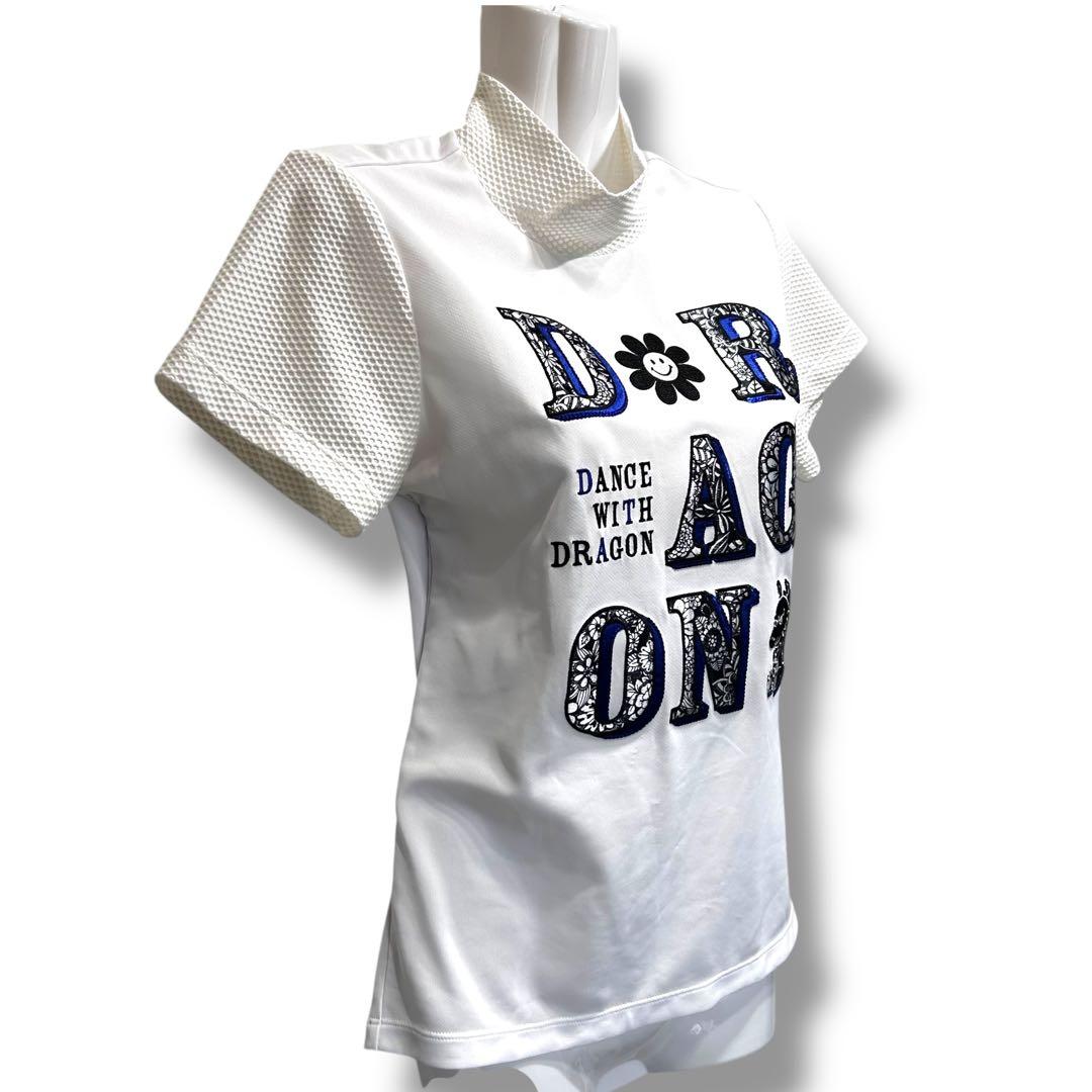 DANCE WITH DRAGON DDFlowerちびドラモックネックTシャツ