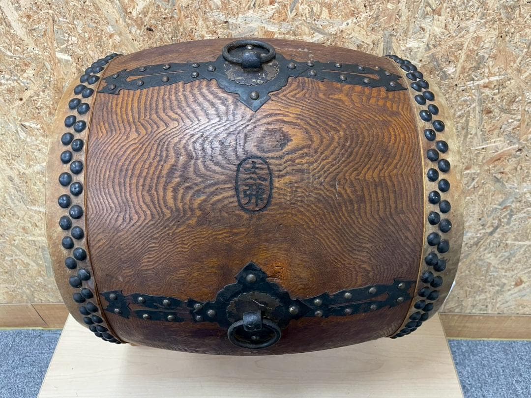 T8030☆希少品☆宮本卯之助☆和太鼓☆浅草☆伝統工芸☆在銘☆昭和初期☆