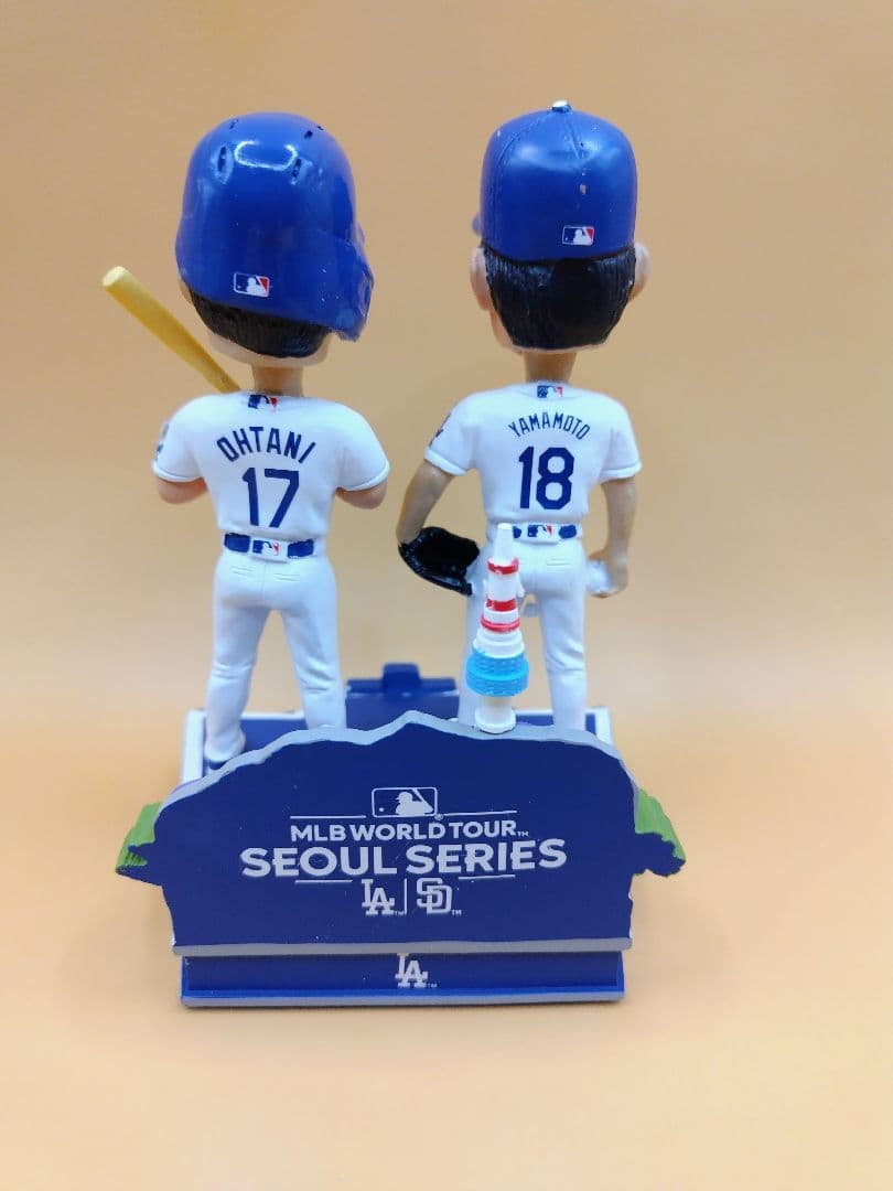 大谷翔平 山本由伸　開幕 韓国シリーズ デュアルミニボブルヘッド人形　ドジャース