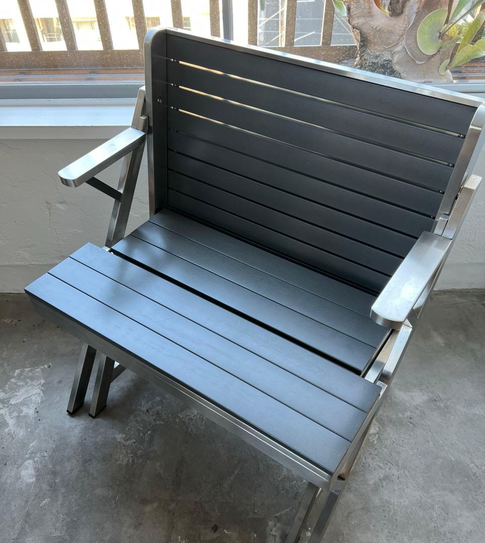 テーブル・チェア・ハンモック DULTON STAINLESS TABLE & BENCH WPC