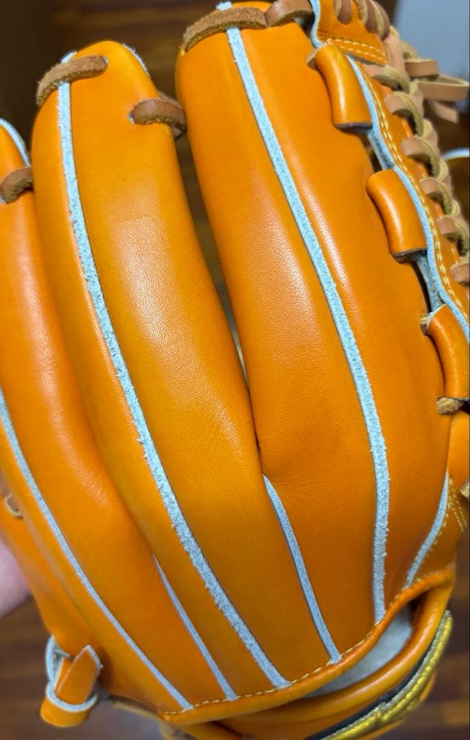 ミズノプロ 軟式グローブ 未使用級 オレンジ 良型 人気カラー 即戦力 グラブ