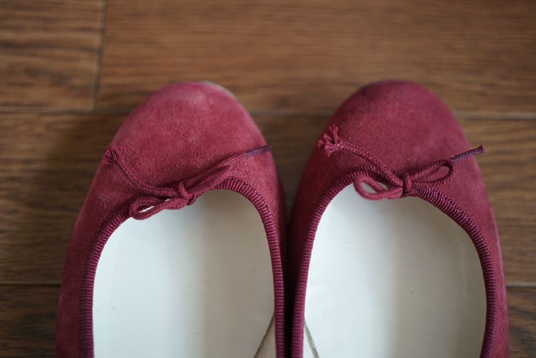 美品レペット CUIR VERITABLE バレエシューズ レッド レザーソール