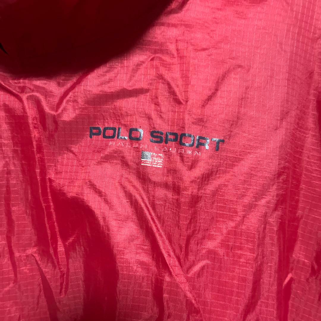 POLO SPORT フード付きウィンドブレーカー 赤