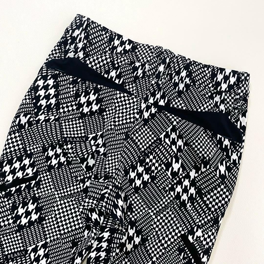 6114【美品】パーリーゲイツ　ジョガーパンツ　千鳥格子　ストレッチ　総柄
