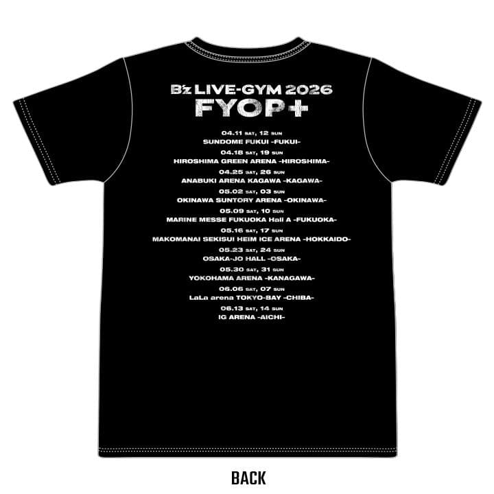 【Sサイズ】　B’z LIVE-GYM 2026 FYOP＋　ツアーTシャツ