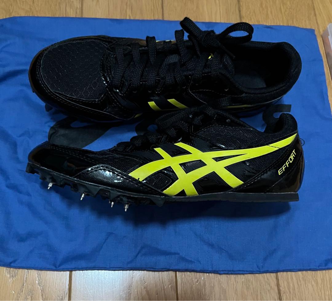 ASICS EFFORT スパイクシューズ ブラック/イエロー