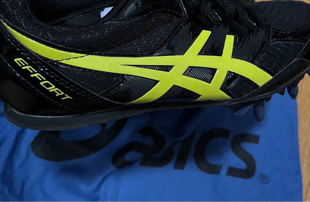 ASICS EFFORT スパイクシューズ ブラック/イエロー