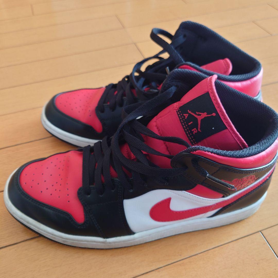 NIKE AIR JORDAN 1 MID 29cm ブラック/レッド