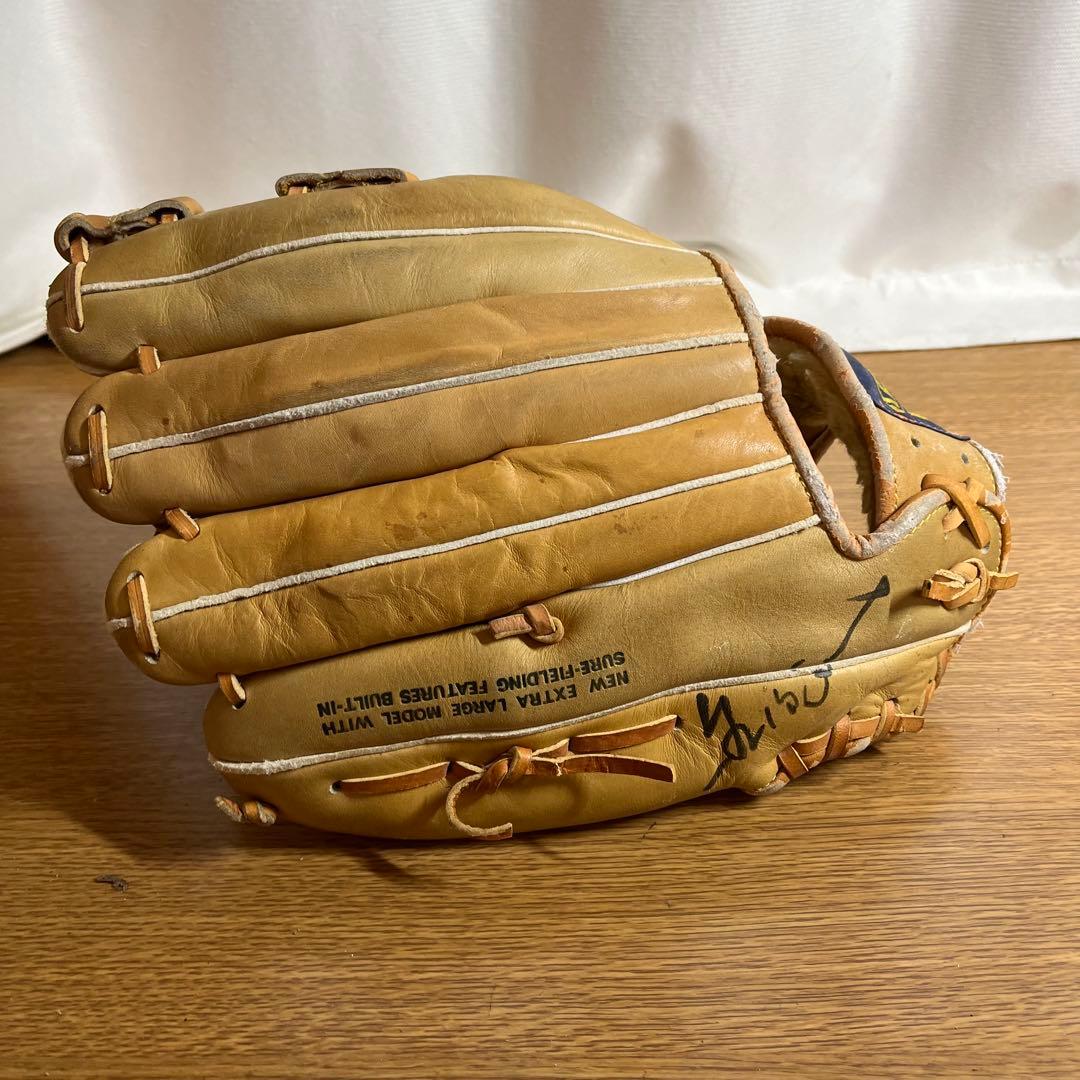 ミズノ ワールドウィン 一般軟式 グローブ グラブ 内野用 青カップ 美品