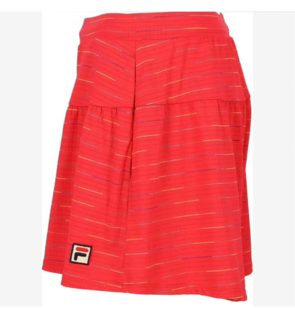 No.881 FILA レインボーボーダーキュロット☆FILAレッド☆XL☆