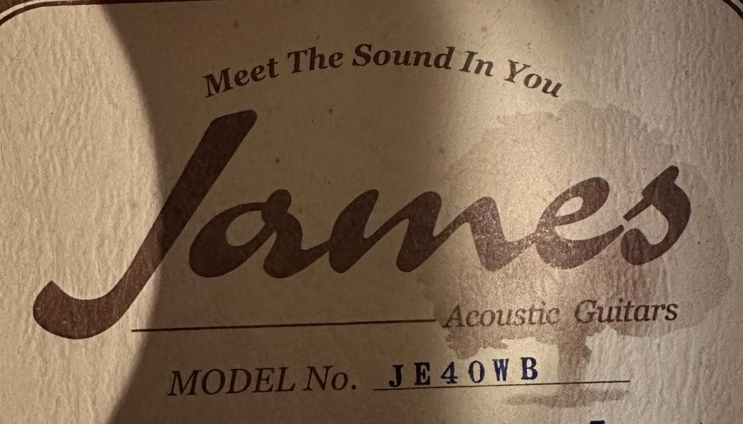 JAMES ジェームス JE40WB エレアコ　ギター　音確認済　EQ付き美品！