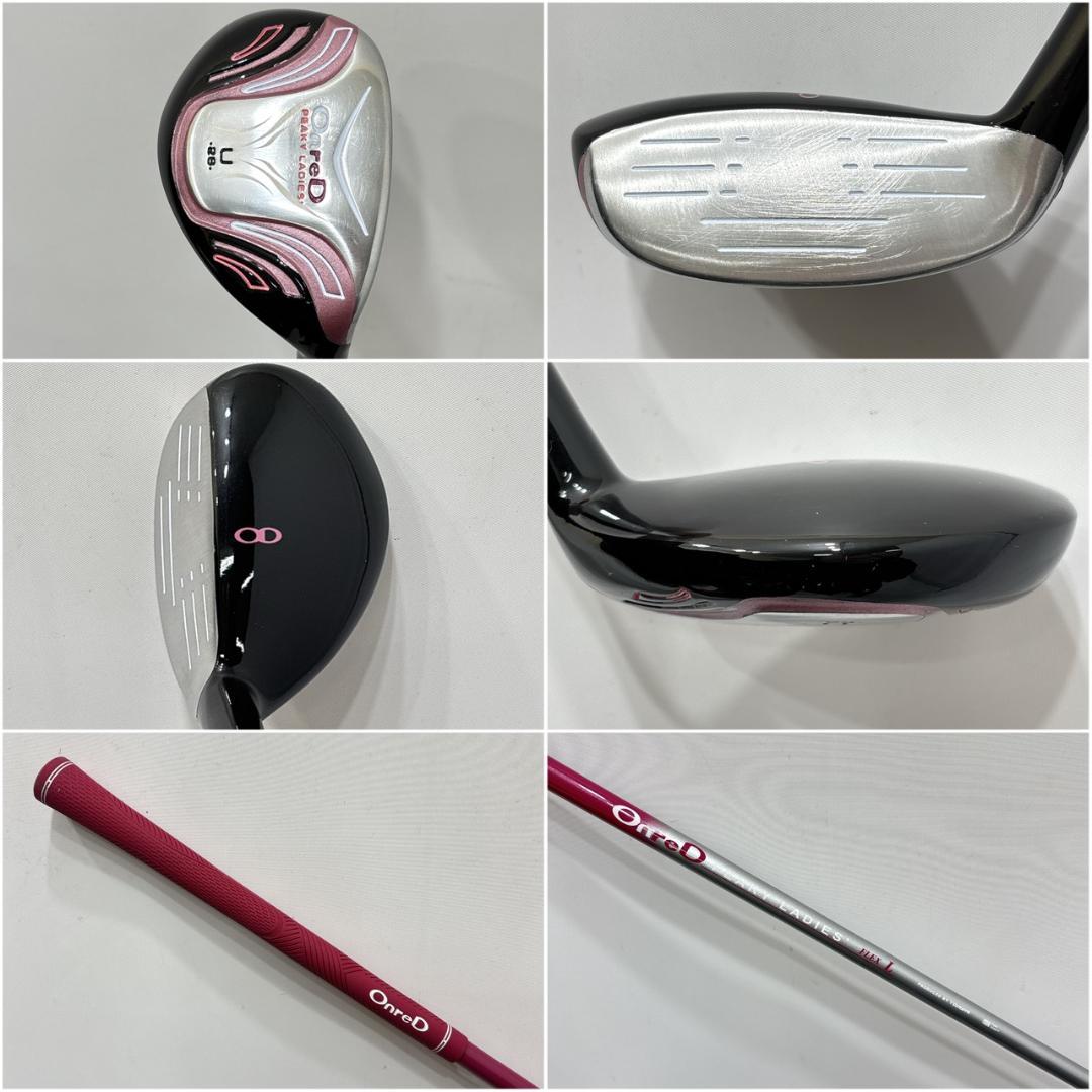 レディース右利き初心者用　オンレッド　ハーフゴルフセット　W-2806