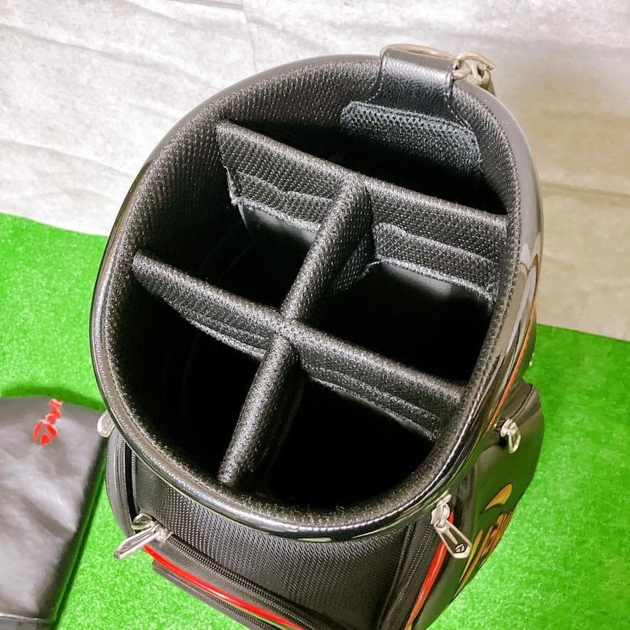 TaylorMade ゴルフ キャディバッグ 9型 5分割 カート式 ブラック