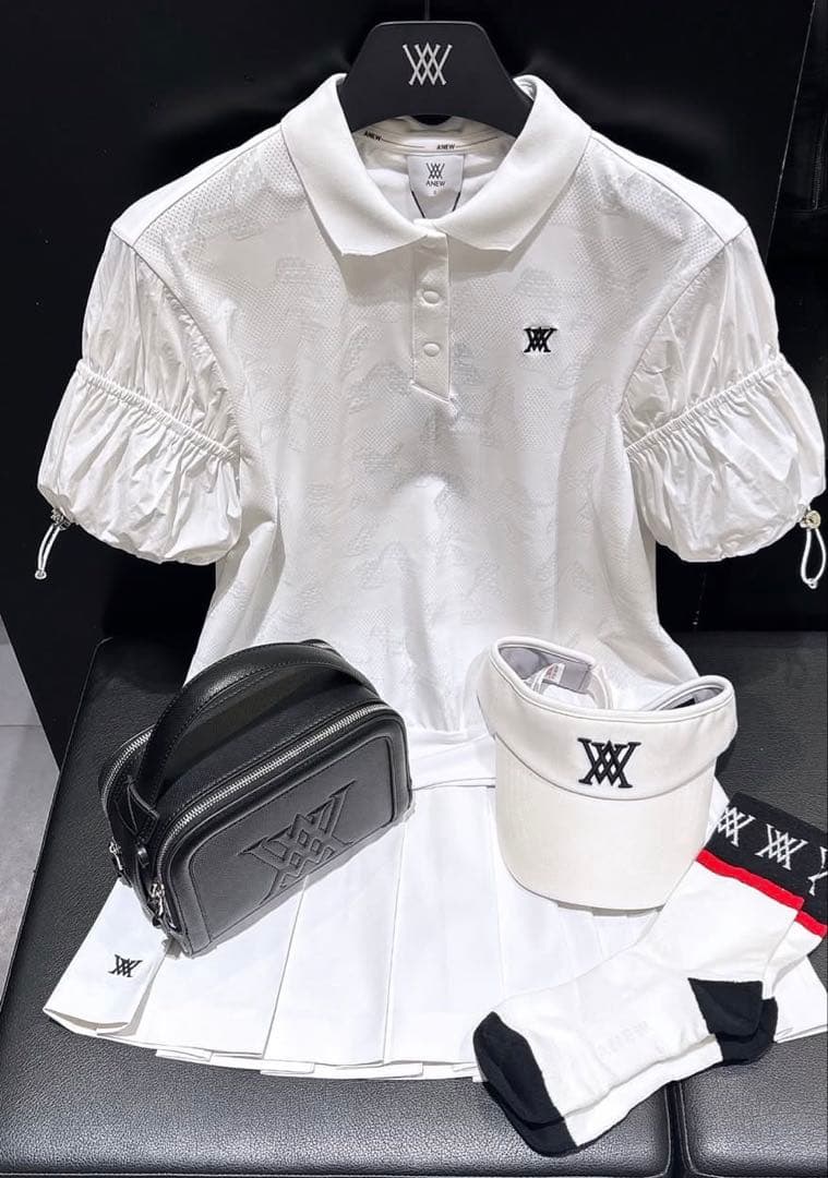 ☆ANEW GOLF☆JACQUARD HYBRID SHORT T-SHIRT