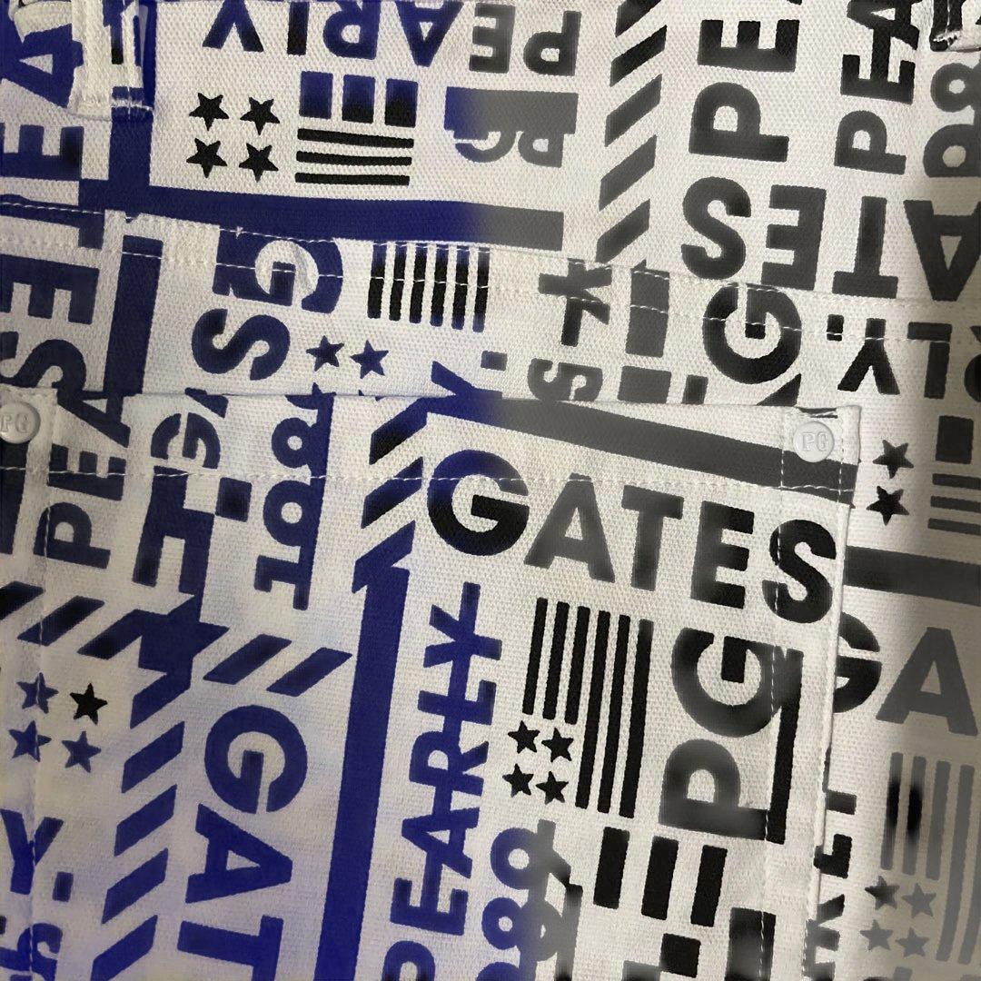新品　PEARLY GATES ロゴプリントパンツ　白　Mサイズ 3