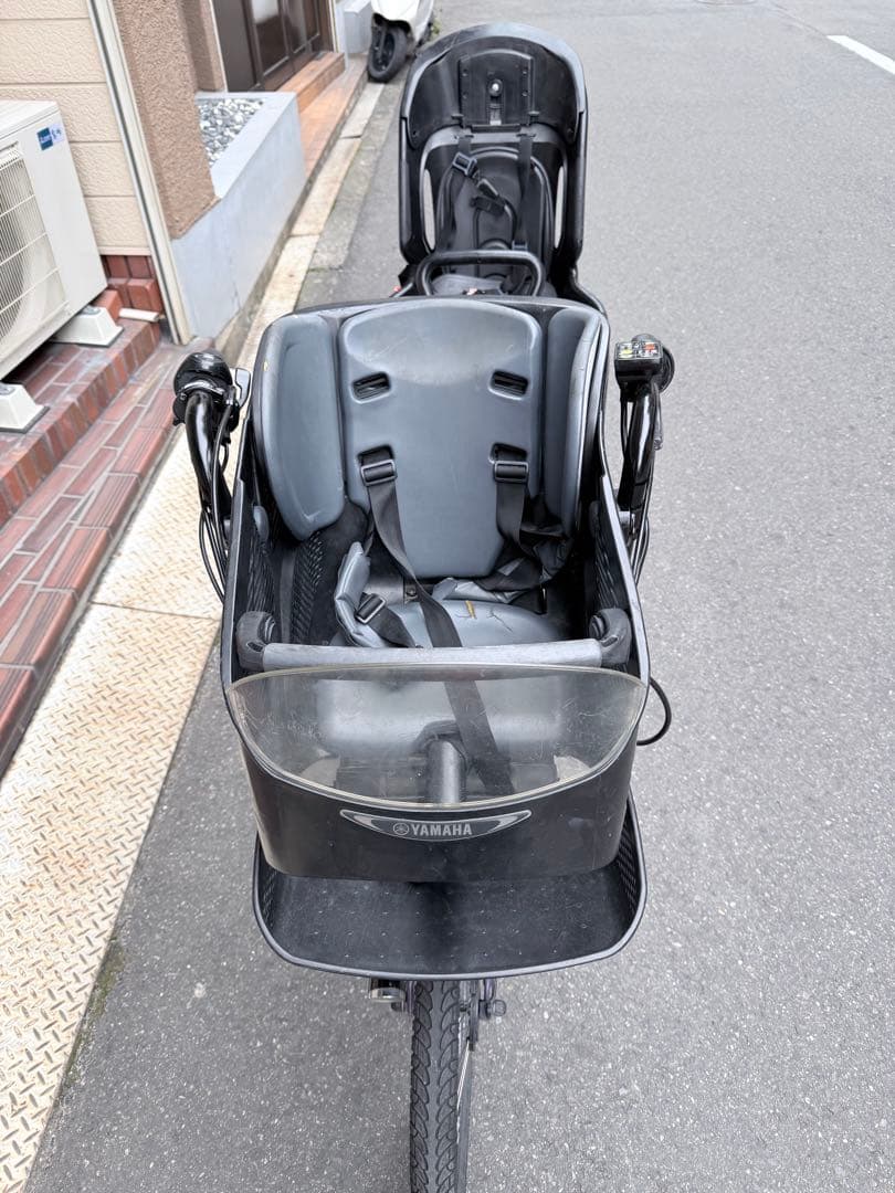 大阪府　子供乗せ　ヤマハ　電動アシスト自転車 チャイルドシート付き パープル