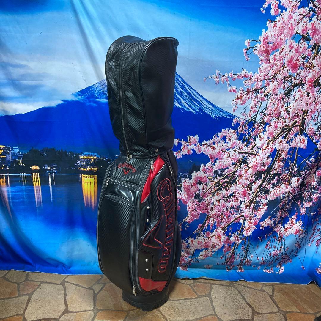 寶BU-1104 callaway キャディバッグ ブラック人気の赤黒