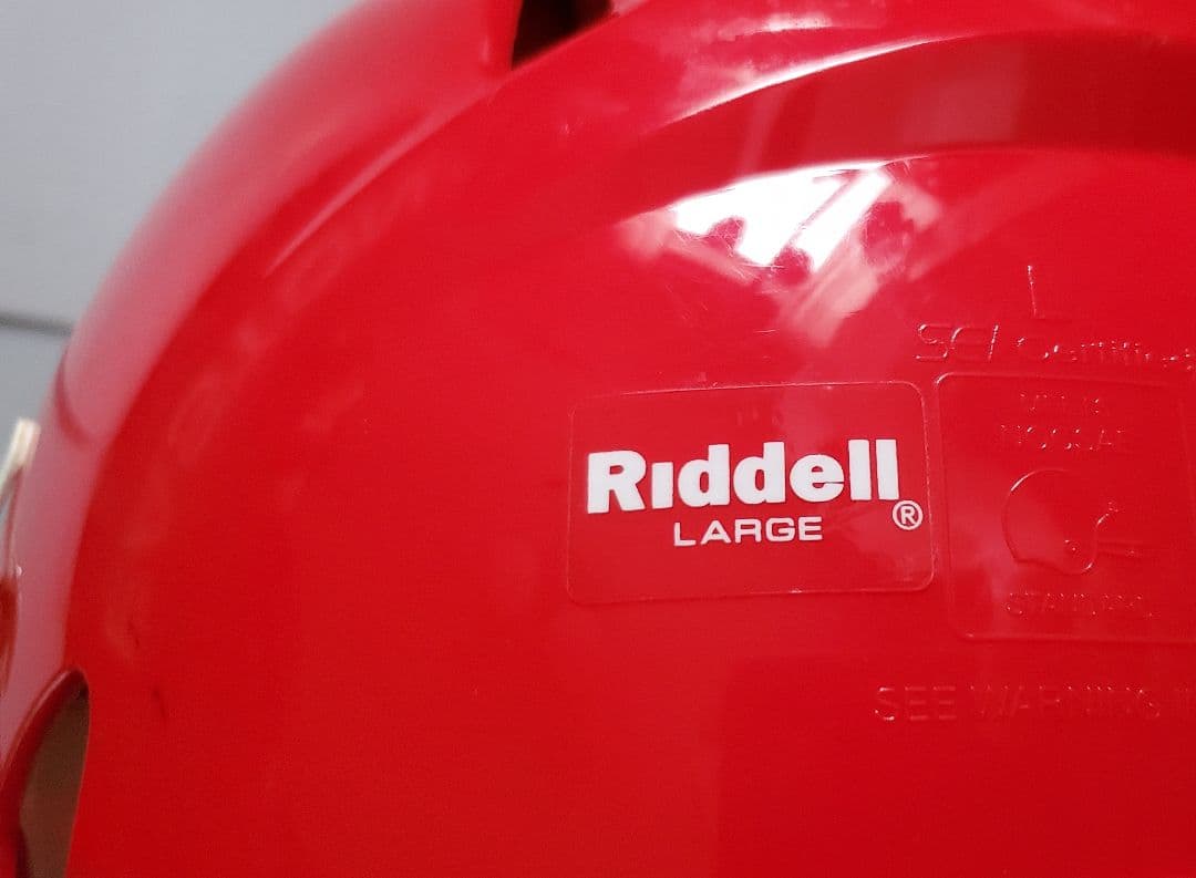 【美品】Riddell アメリカンフットボールヘルメット 赤