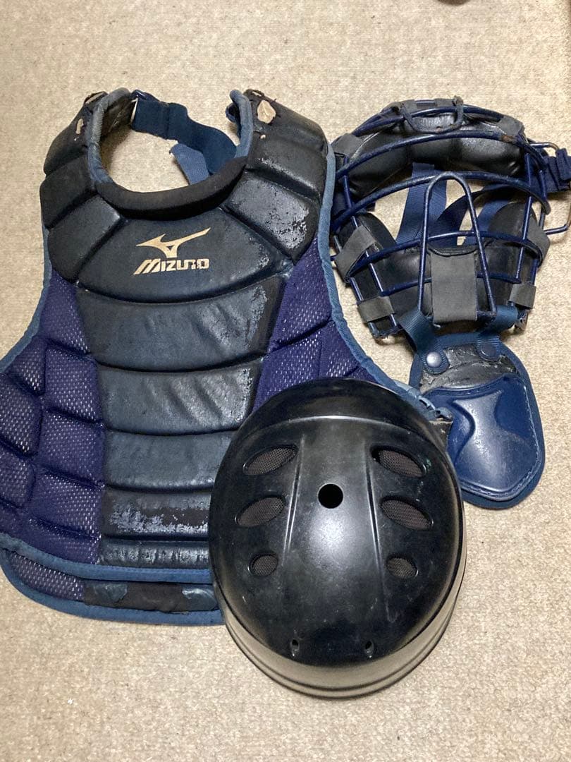 Mizuno キャッチャー防具セット ネイビー