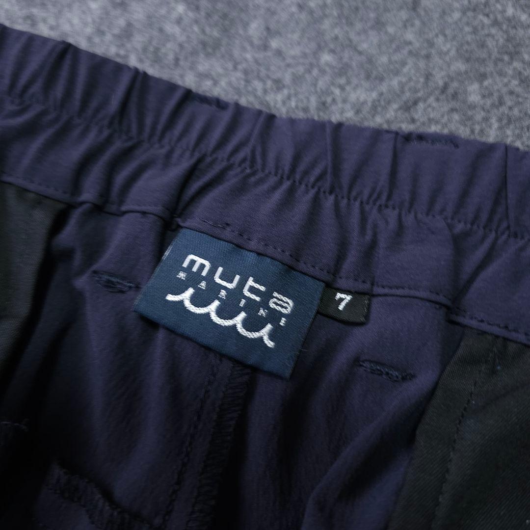 美品 ムータマリンゴルフ 春 ストレッチ素材ゴルフパンツ XL 7 ロゴネーム