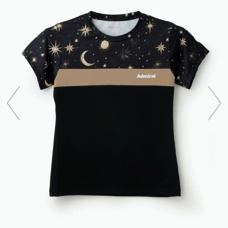 Admiral 星と月デザイン 半袖Tシャツ