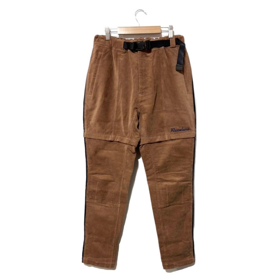 新品 ラッセルノ ゴルフ コーデュロイ コンバーティブルパンツ ブラウン 2XL