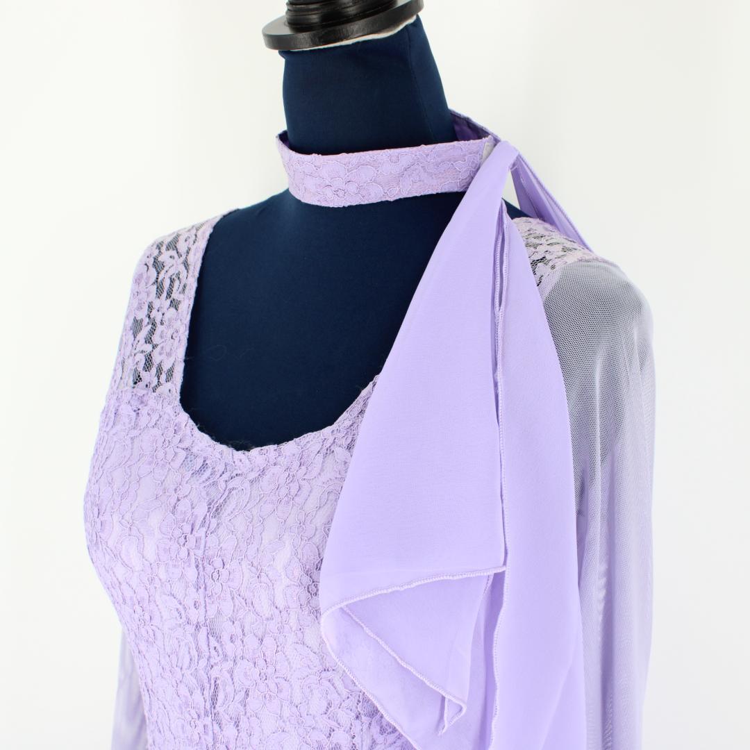【美品 社交ダンス衣装】prima boutique ワンピース ドレス 紫